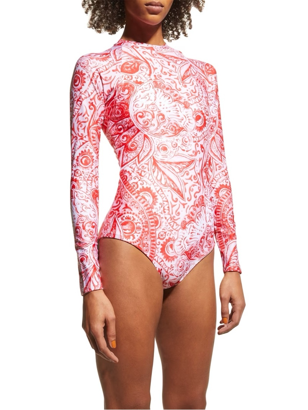 Mara Hoffman Reese Paisley Zip Rashguard